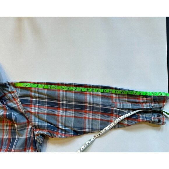 Red Head Shirt Mens Large Long Sleeve Pockets Button Front Flannel Plaid Choose - Picture 11 of 16